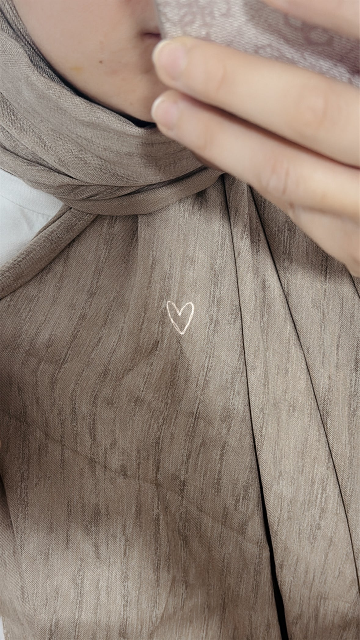 Dark Beige – Linen Hijab