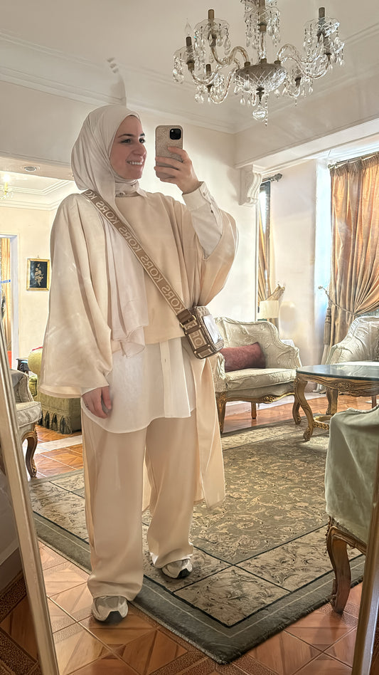 Beige Zweteiler