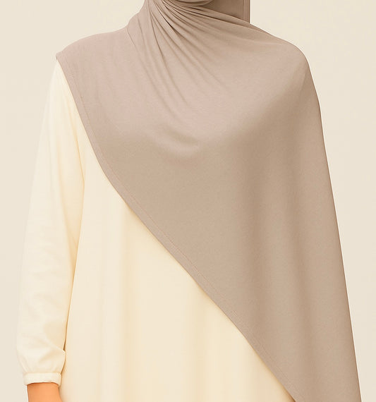 Light Beige Baumwoll Hijab