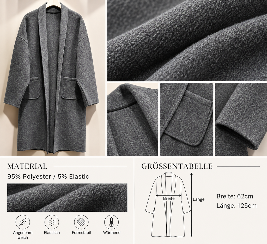 Grau Oversize Mantel