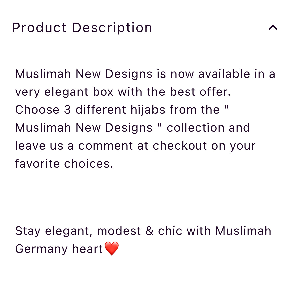 Muslimah New Designs Box