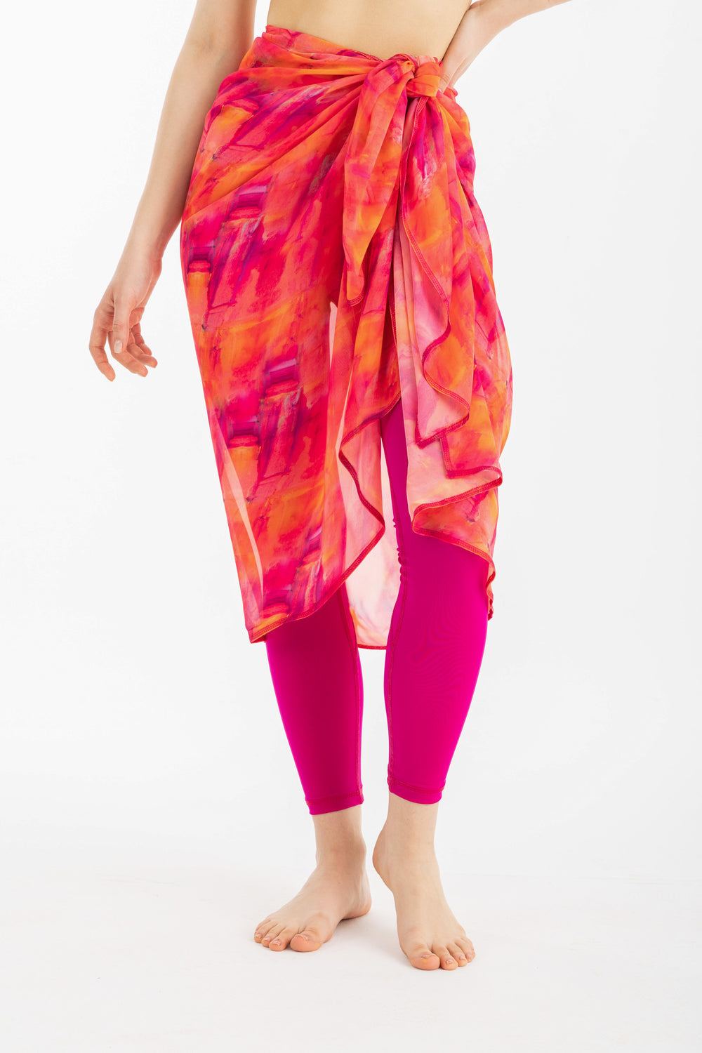 Chiffon Wrap - Orange Burst