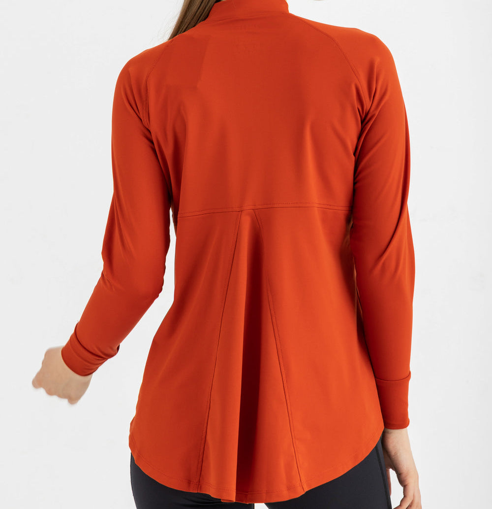 Ruffle Top - Earth Red