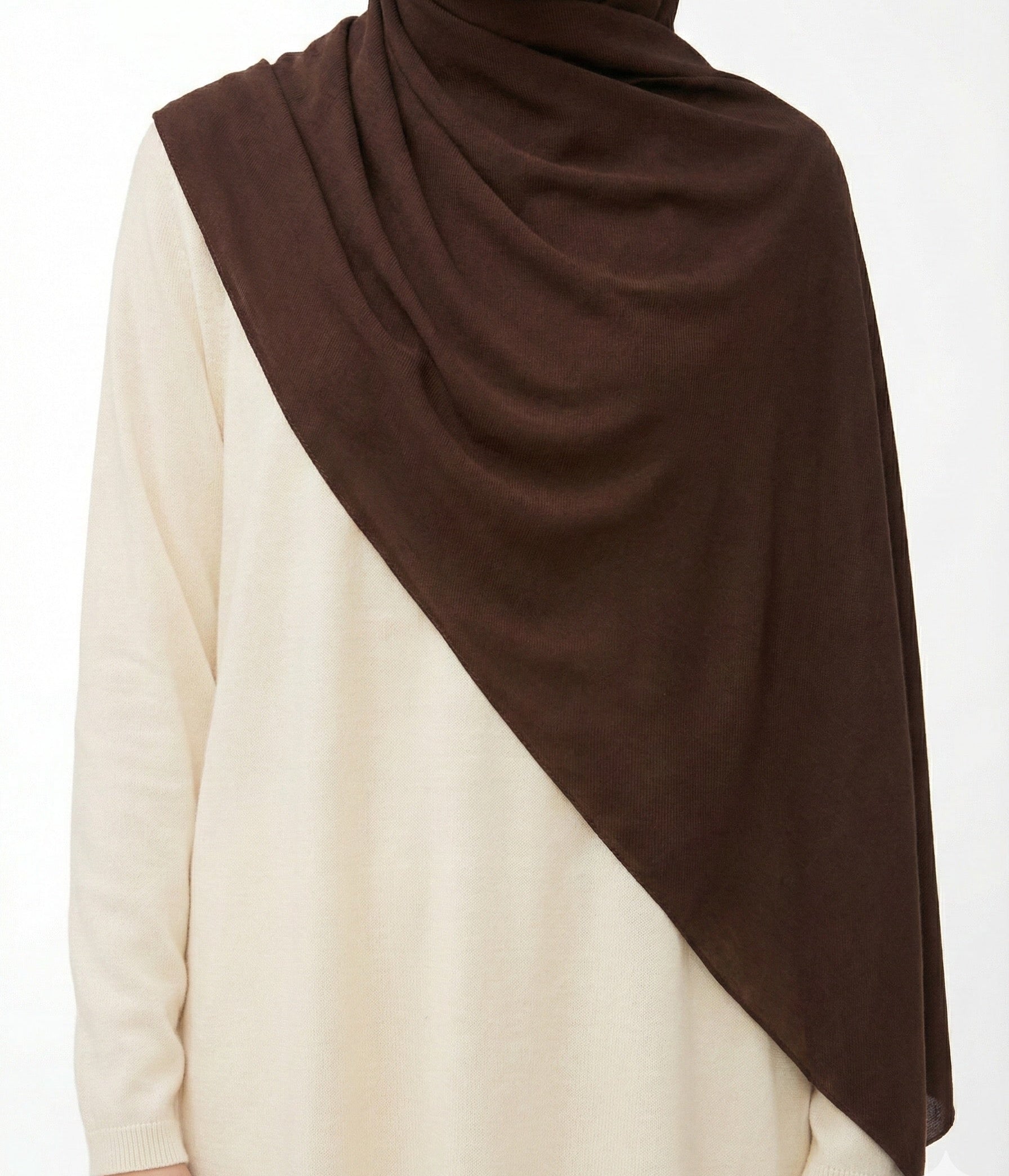 Braun Baumwoll Hijab