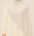 Light Beige Baumwoll Hijab
