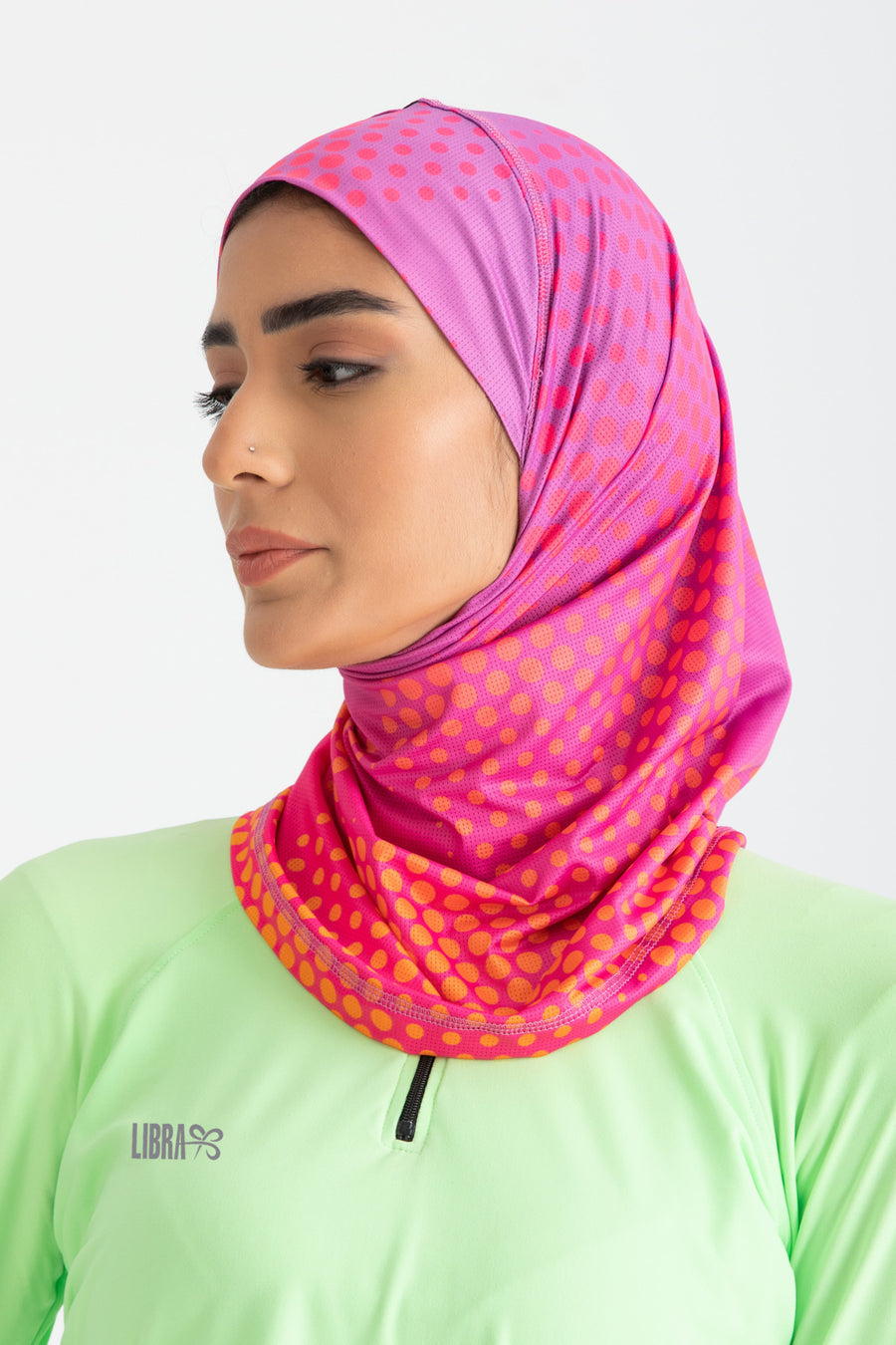 Sport Hijab Light - Orange Graphics