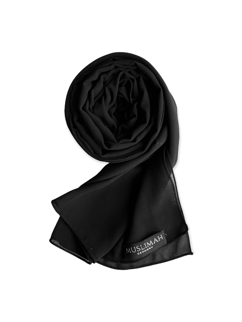 Royal Black Premium Chiffon Hijab