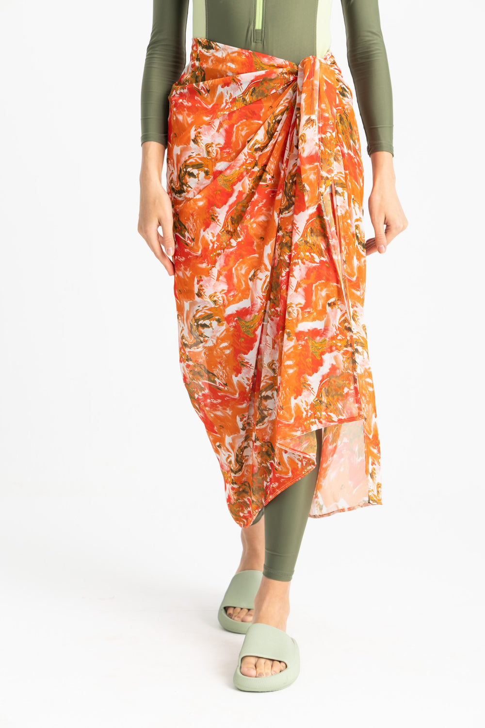 Chiffon Wrap - Green Watermark