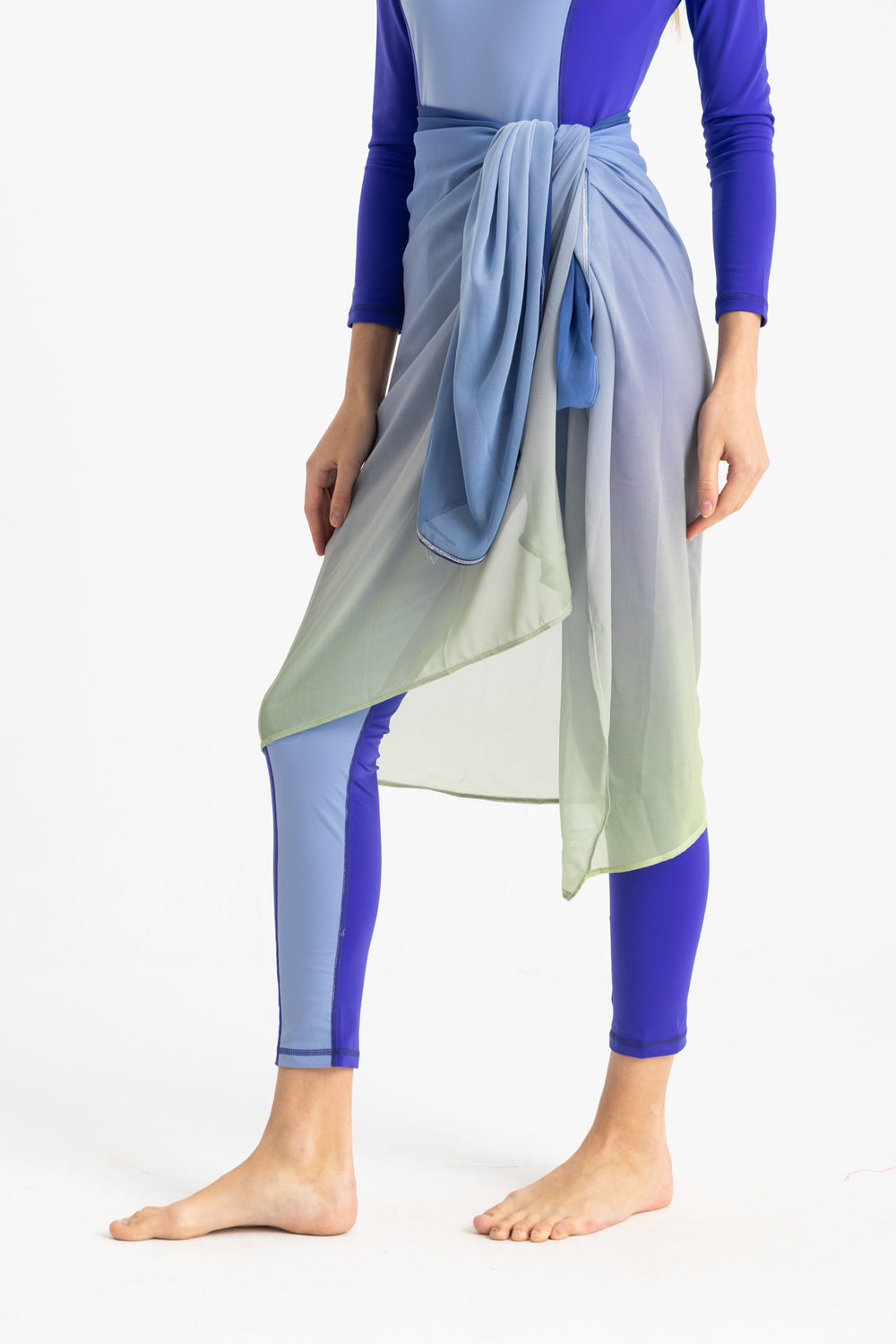 Chiffon Wrap - Gradient Green