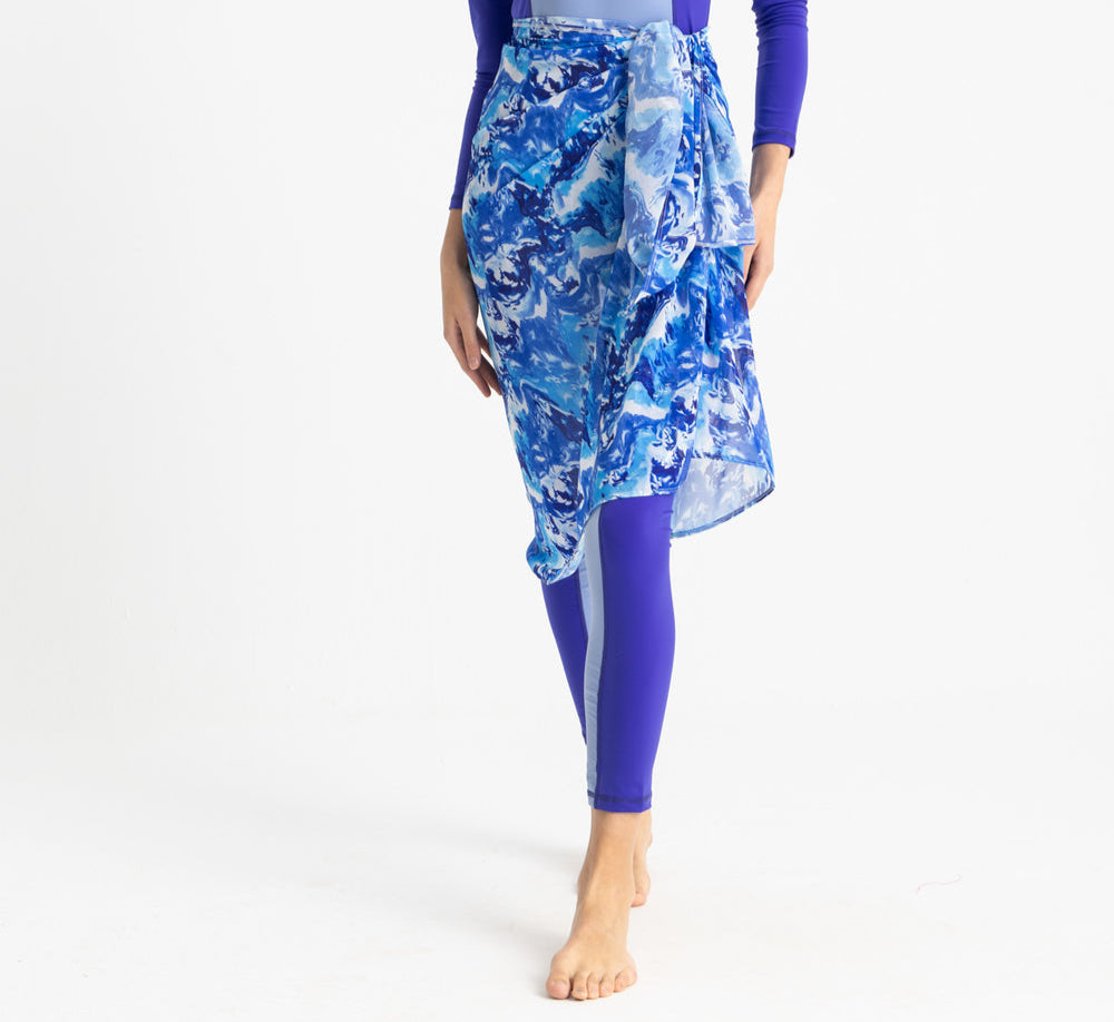 Chiffon Wrap - Blue Watermark