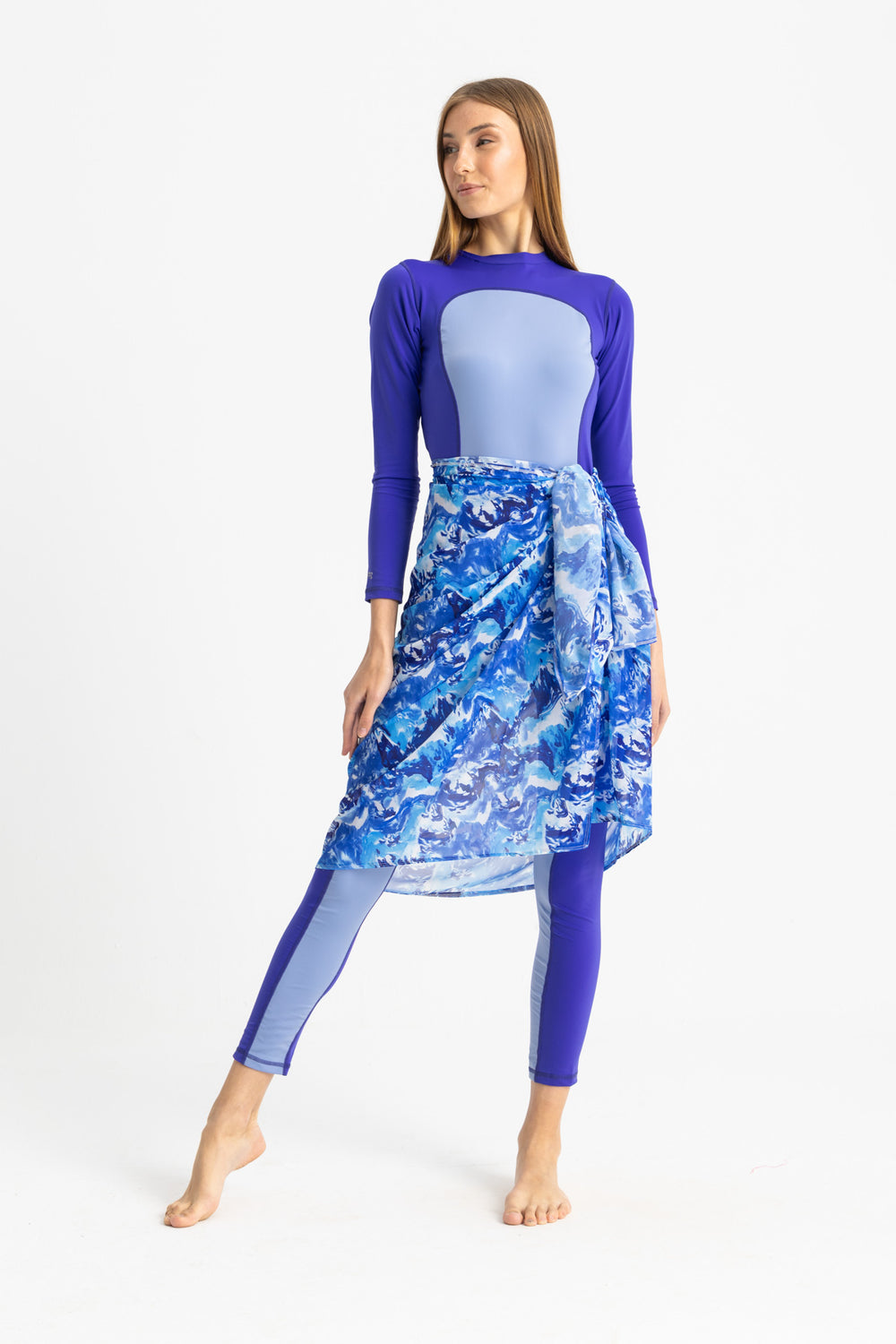 Chiffon Wrap - Blue Watermark