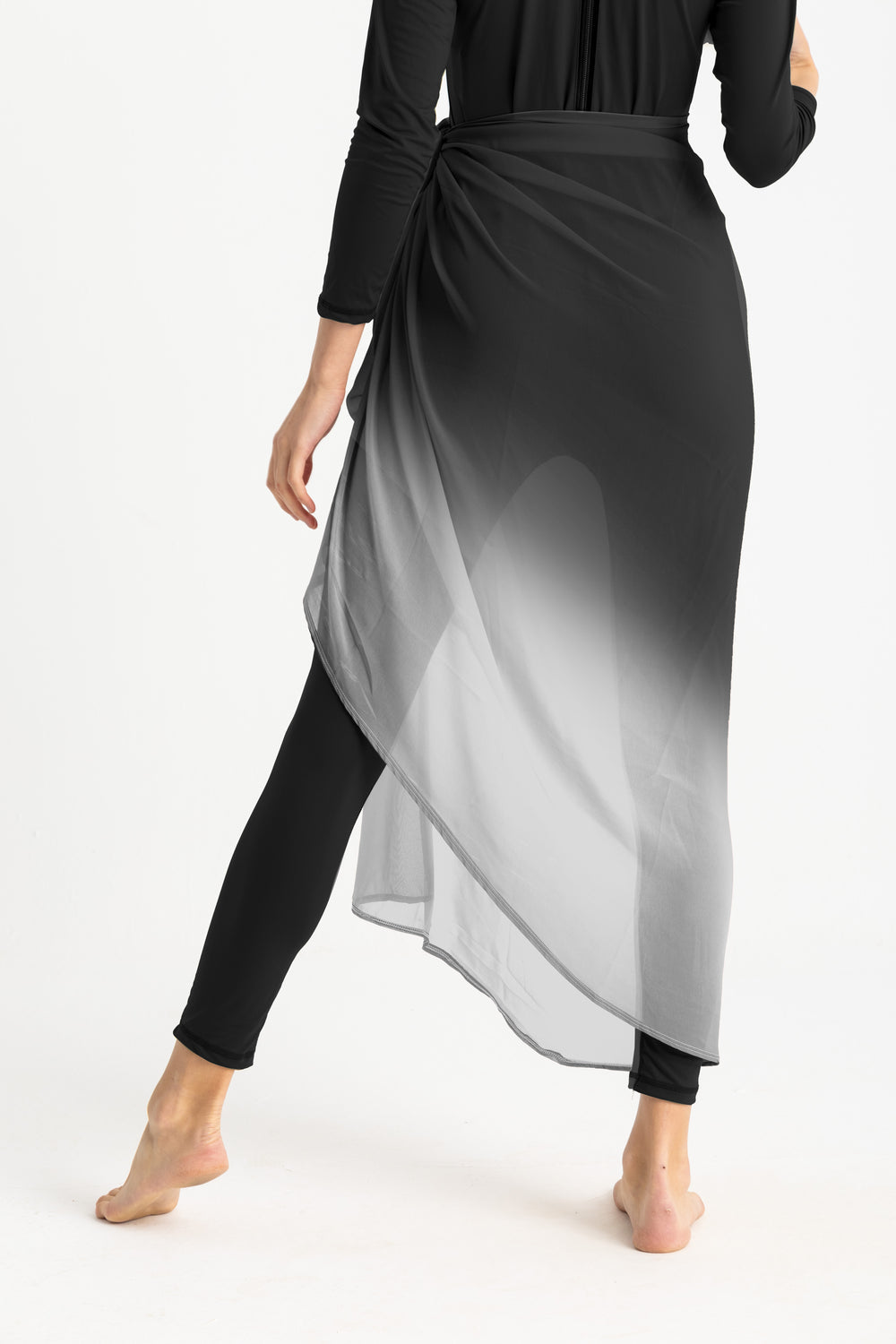 Chiffon Wrap - Gradient Black