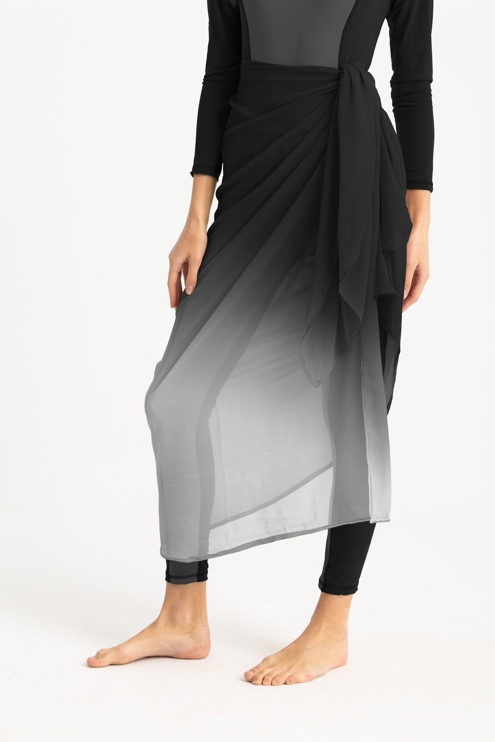 Chiffon Wrap - Gradient Black