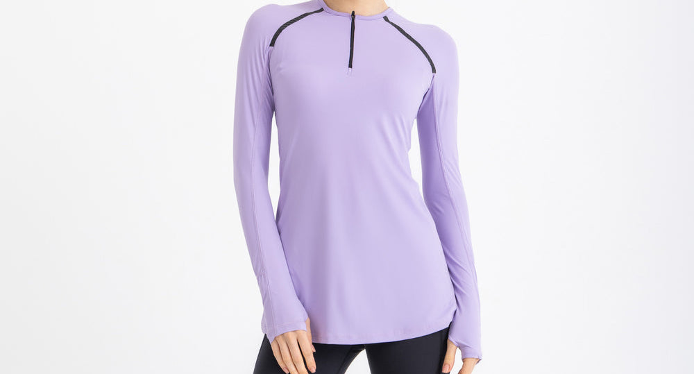 Performance Long sleeve Top - Digital Lavander