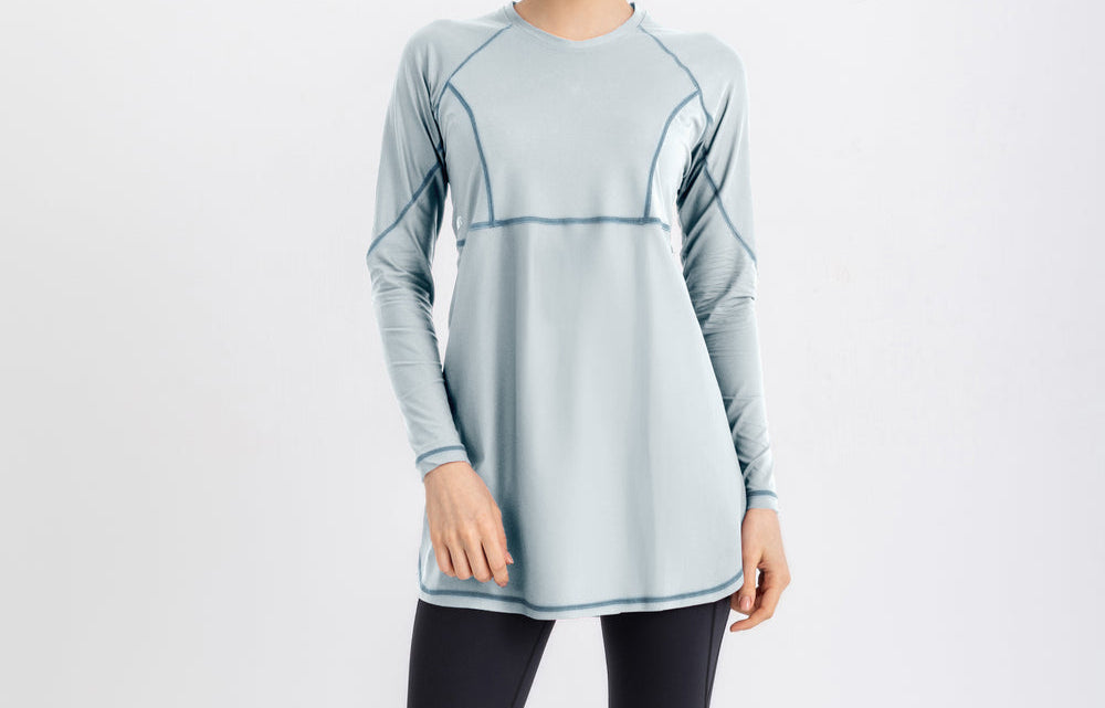 Breeze Back Top - Sustained Grey