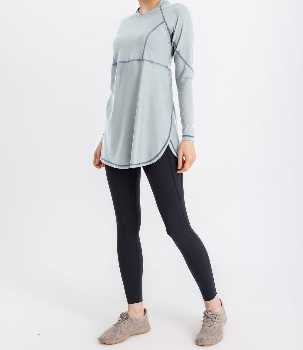 Breeze Back Top - Sustained Grey