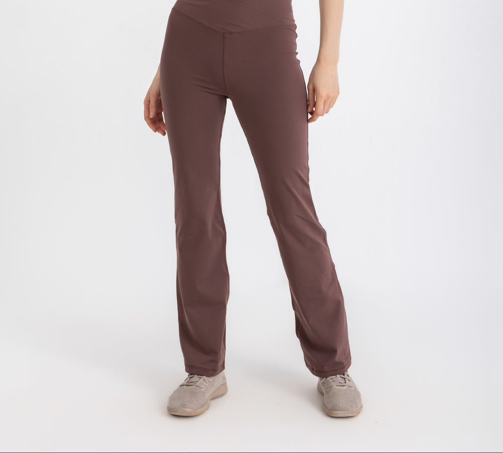 V-Flare Leggings - Deep Mahogany