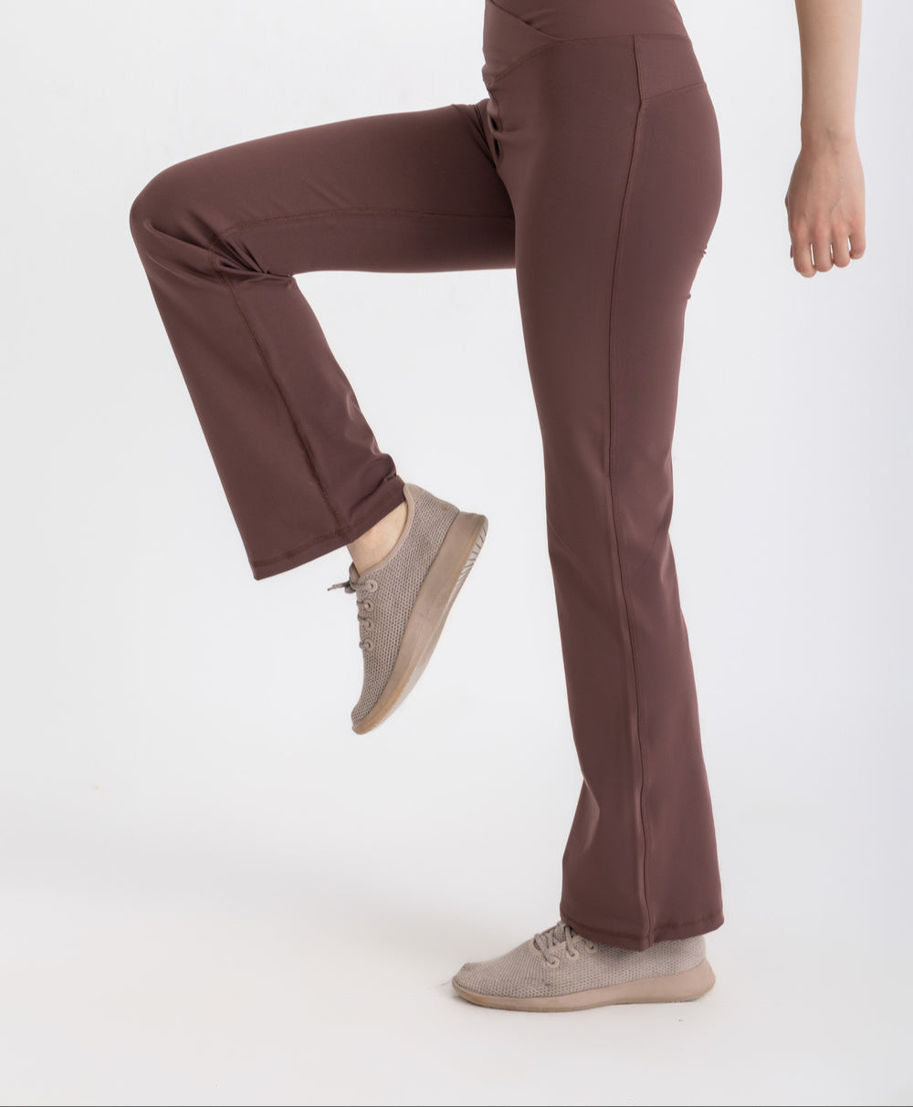 V-Flare Leggings - Deep Mahogany