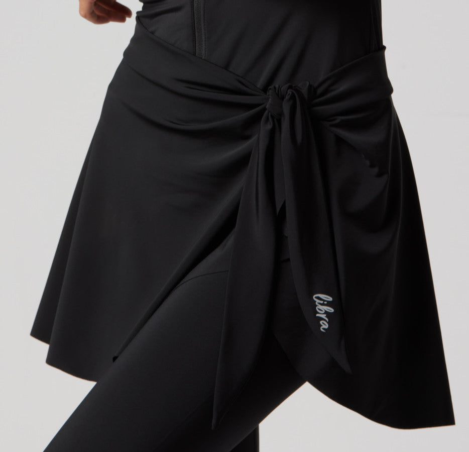 Wave Cover-Up Skirt - Black