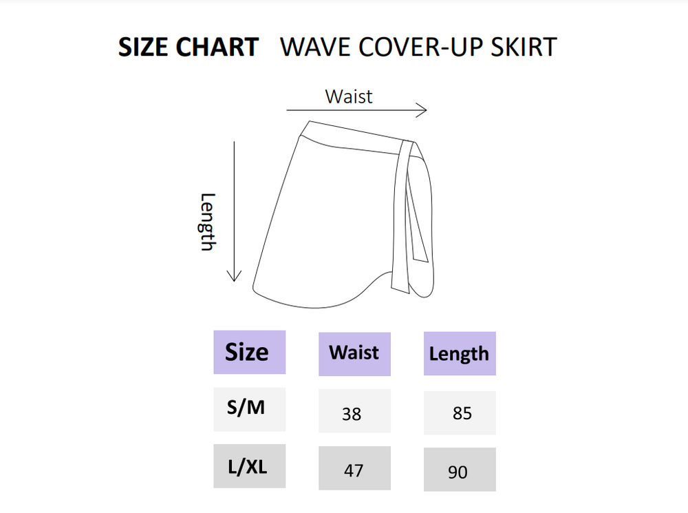 Wave Cover-Up Skirt - Stone Blue