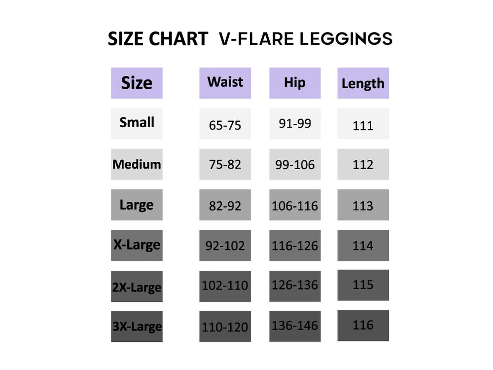 V-Flare Leggings -Crushed Violets