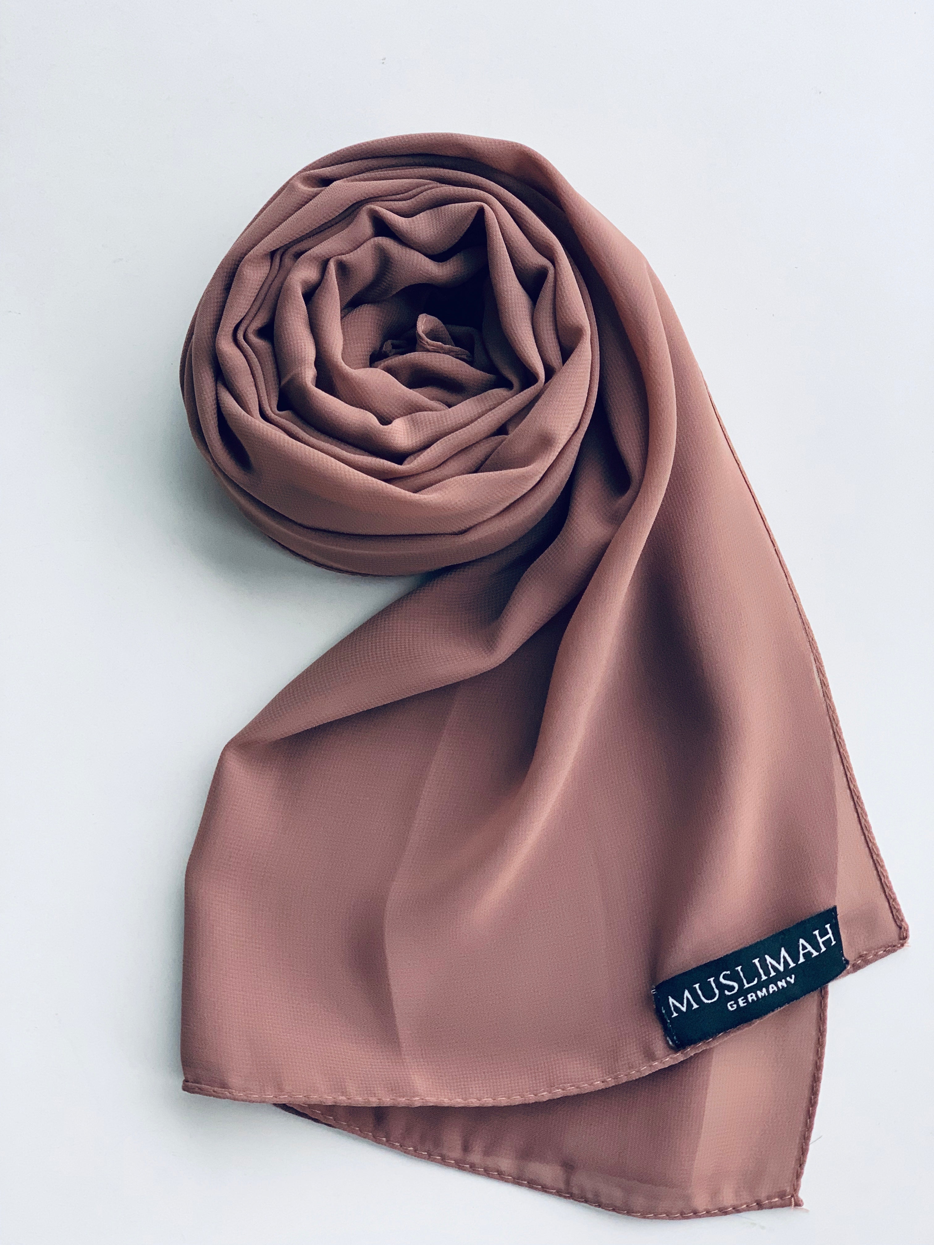 Coffee Premium Chiffon Hijab - Muslimah.de