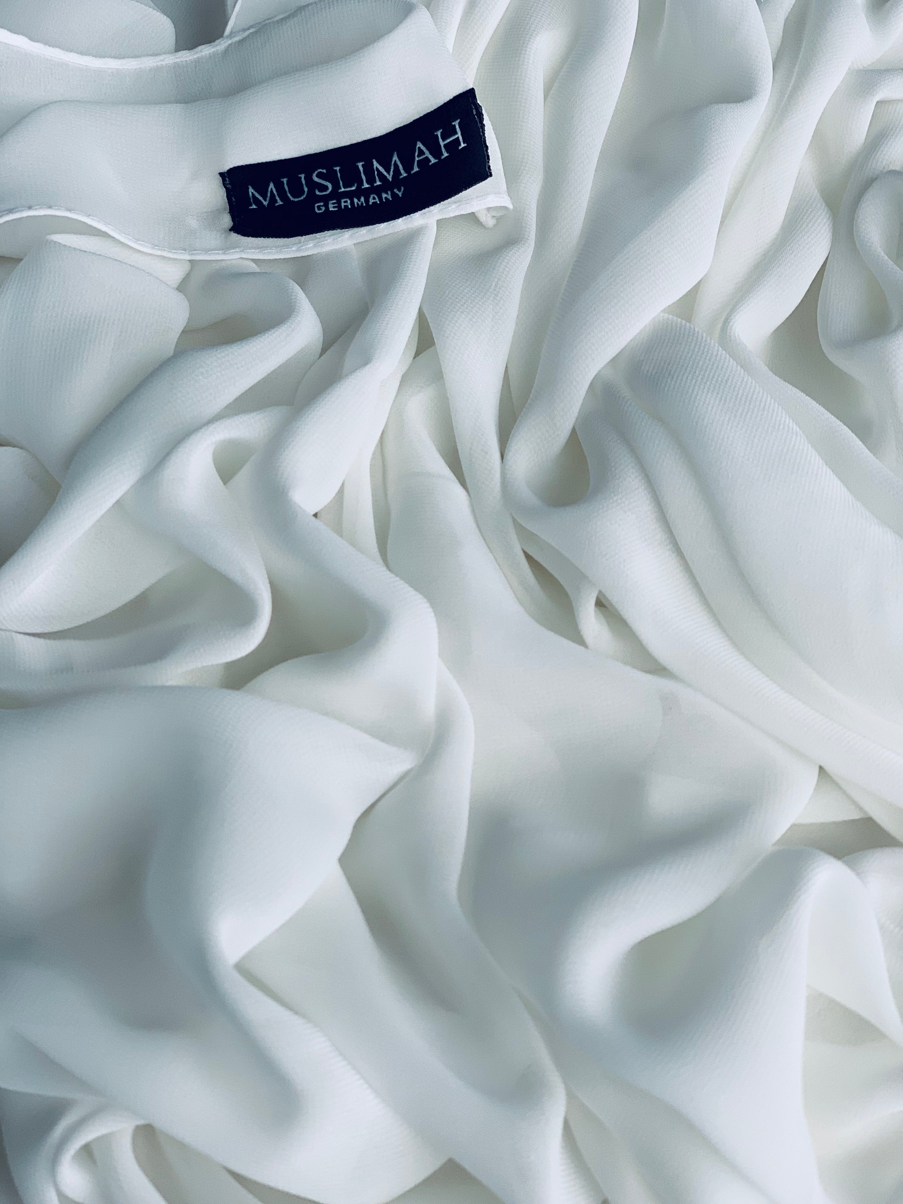 White Premium Chiffon Hijab - Muslimah.de