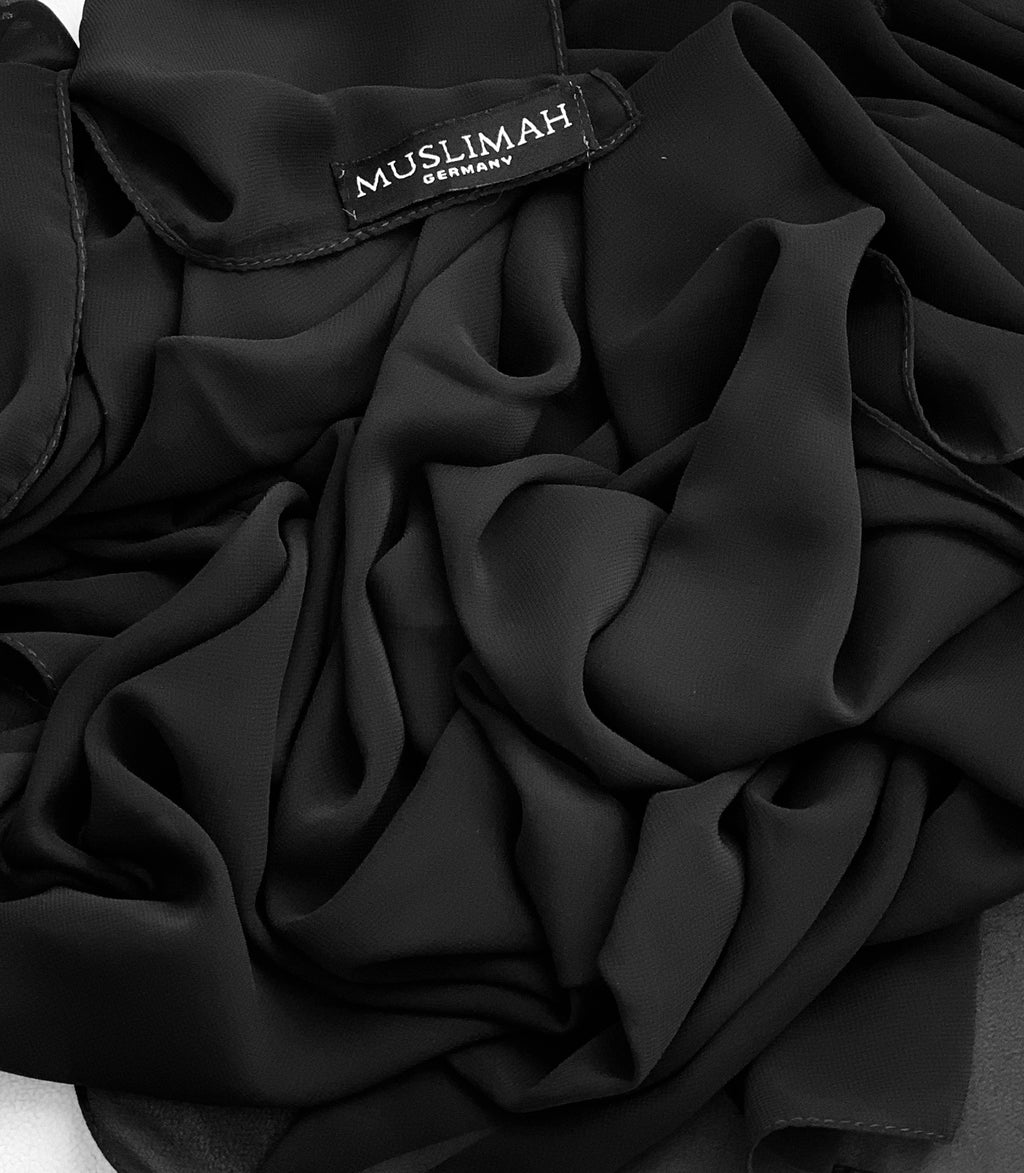 Black Premium Chiffon Hijab - Muslimah.de