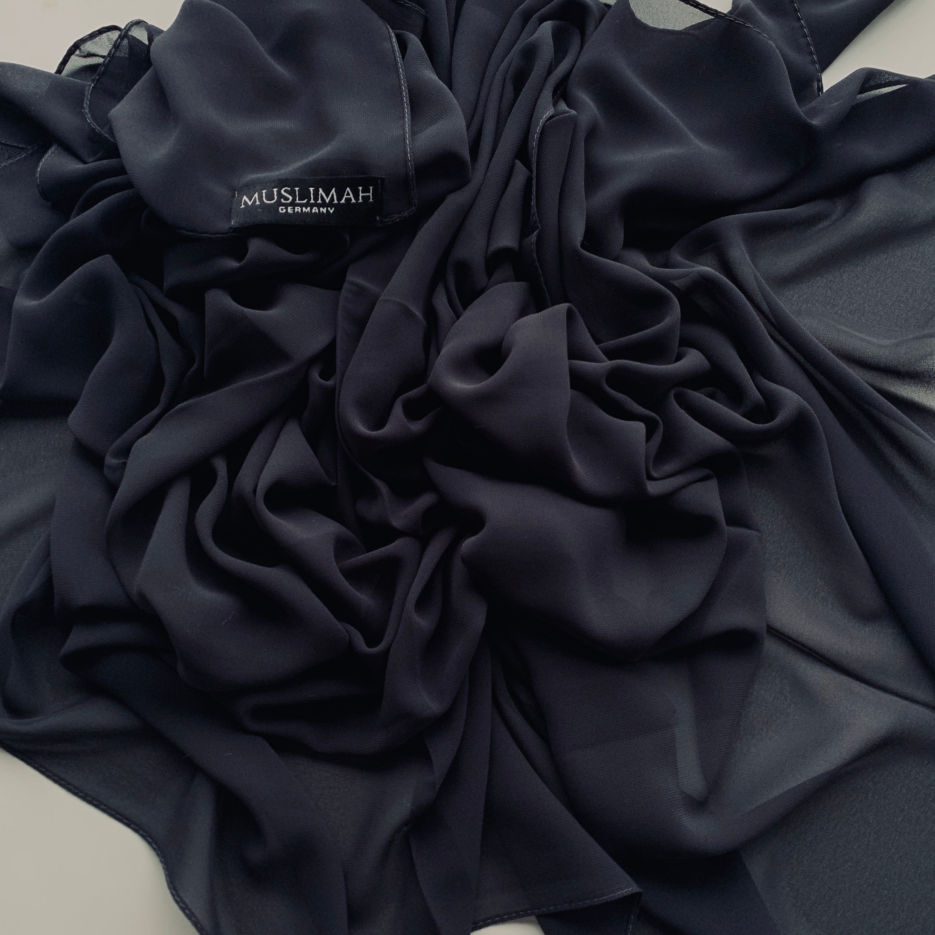 Charcoal Premium Chiffon Hijab - Muslimah.de