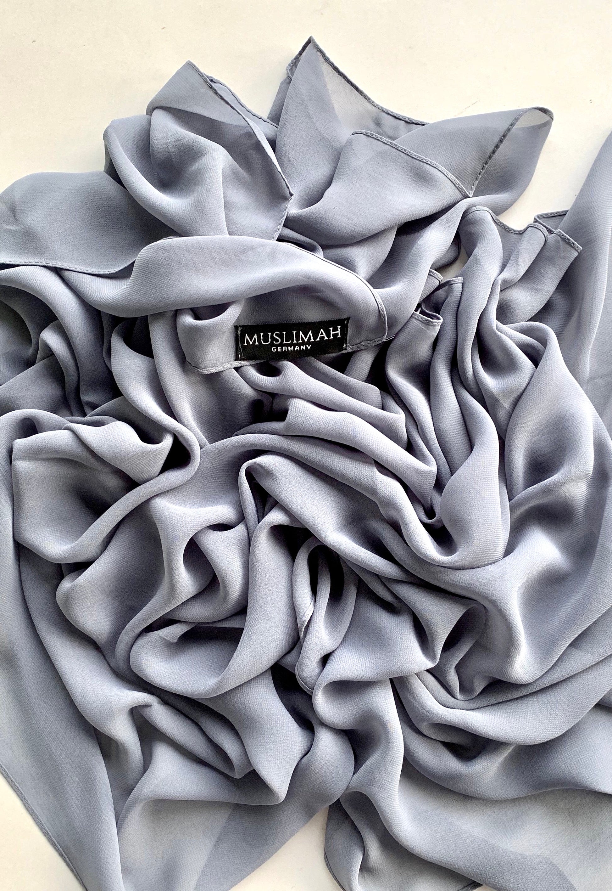 Light Grey Premium Chiffon Hijab - Muslimah.de