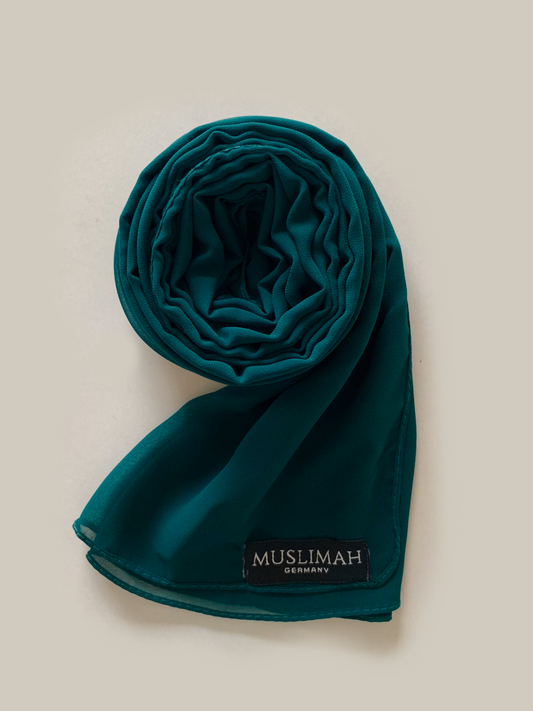 Hunter Green Premium Chiffon Hijab - Muslimah.de