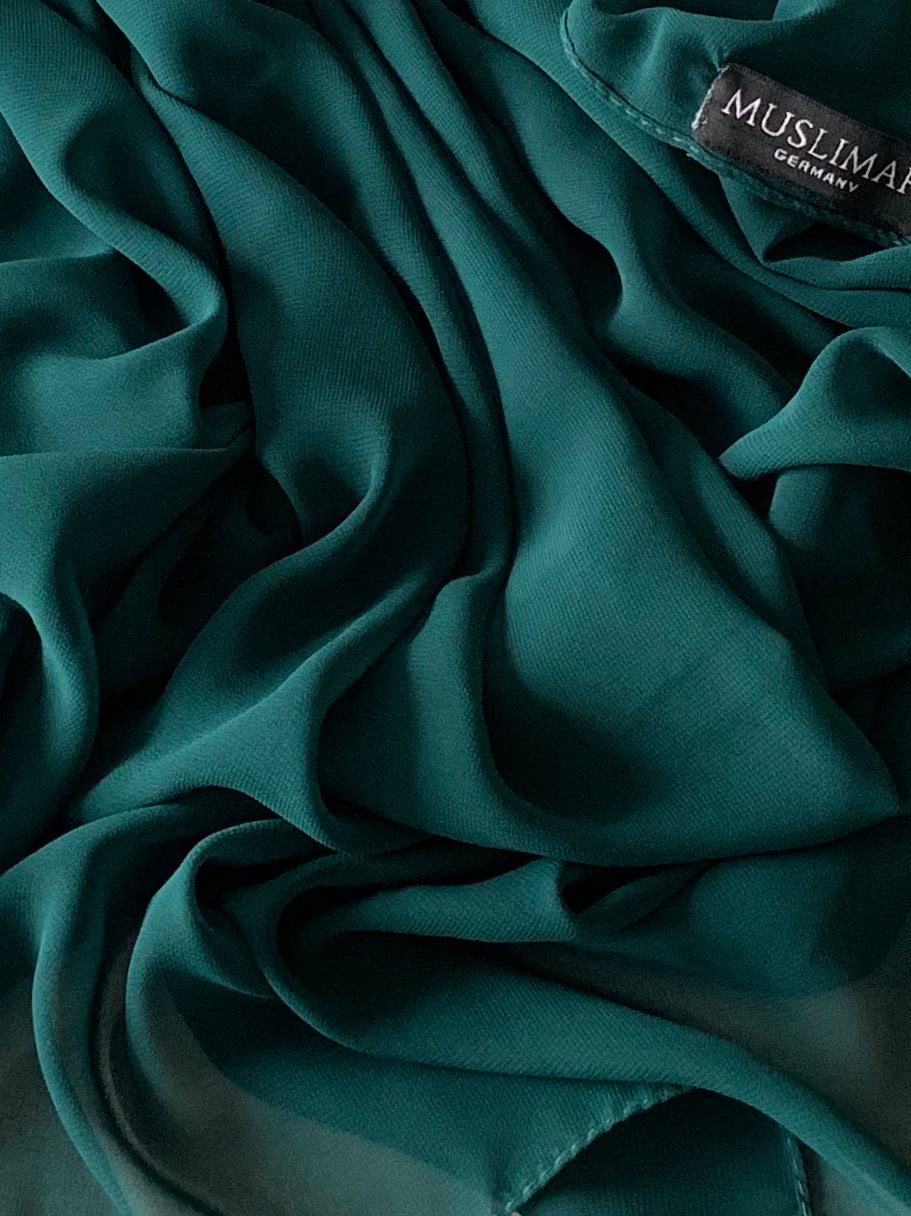 Hunter Green Premium Chiffon Hijab - Muslimah.de